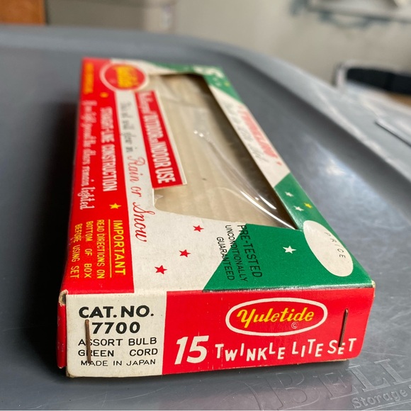 NOS Vtg Yuletide 15 Lites Set Christmas Tulip Lights Twinkling RARE Push in - Picture 4 of 7